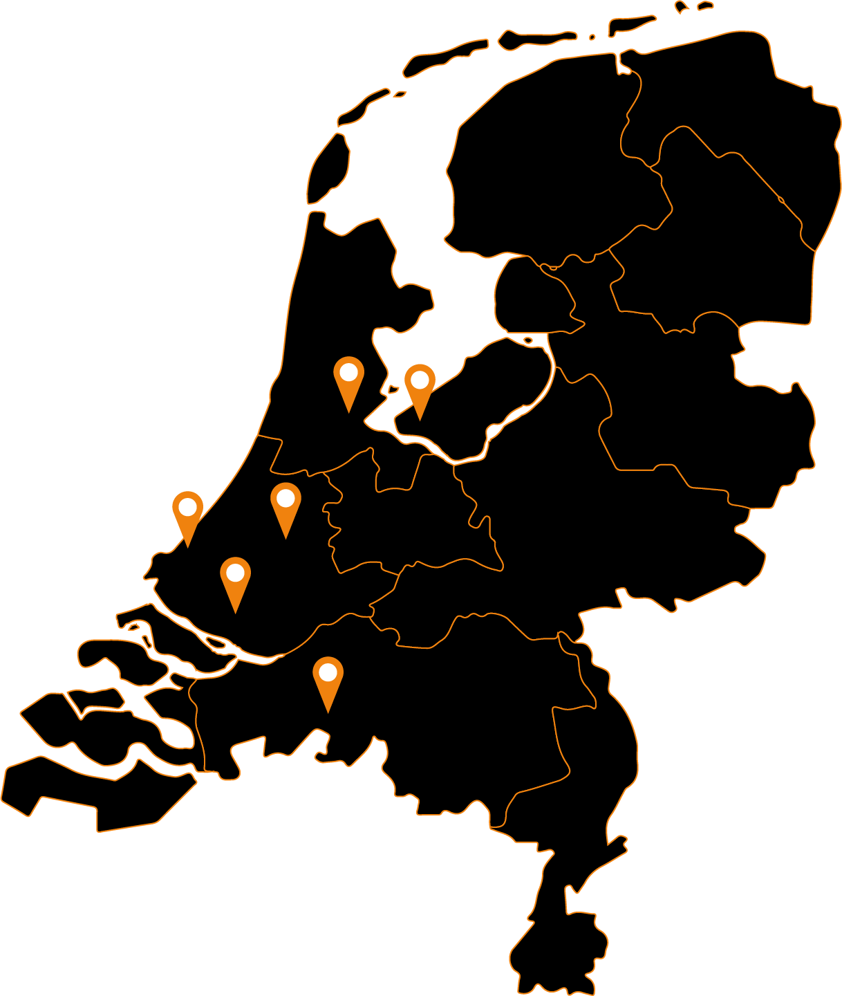 Verkooppunten kaart Nederland